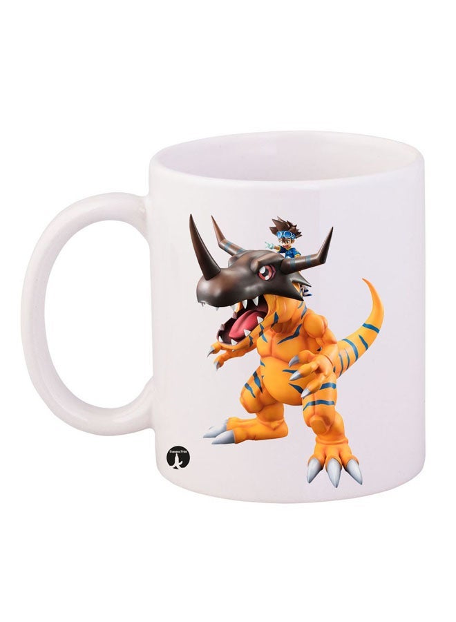 RYN The Anime Digimon Mug White/Yellow/Black 11ounce