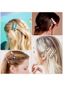 cridoz 30 Pcs Acrylic Resin Barrettes Cridoz Barrettes And Pearl Hair Clips For Women Banges Hair Accessories  - Image 3