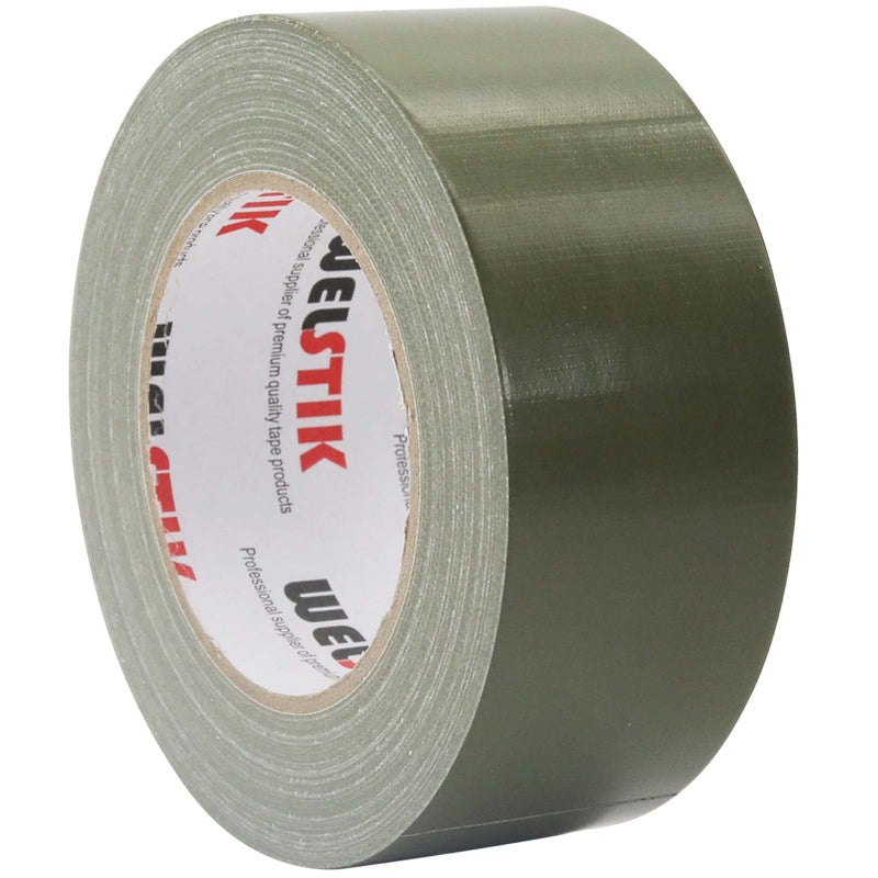 WELSTIK Professional Grade Duct Tape, Waterproof Duct Cloth Fabric,Colored Gaffer Tape for Repairs, DIY, Crafts, Indoor Outdoor Use,50mm X 41M, 7.5 Mil Thick,Olive Green - Image 1