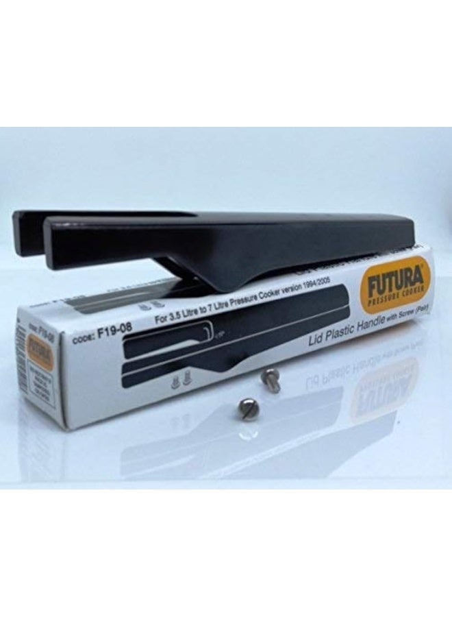 Hawkins Futura Lid Plastic Handle With Screw For 3.5L To 7L Pressure Cooker(Futura Pressure Cooker Lid Plastic Handle F19-08), Black - Image 1