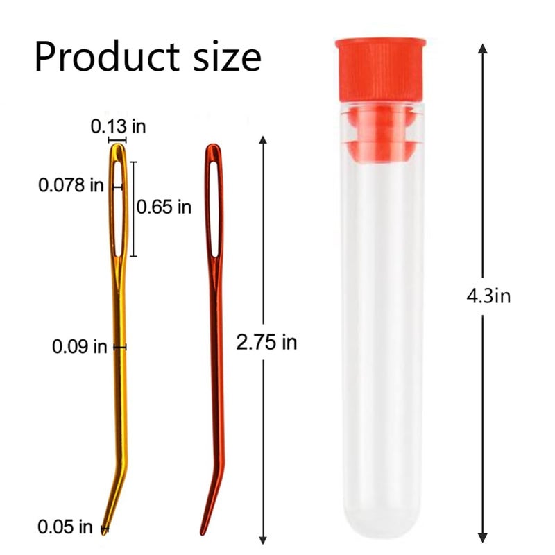 SKINPLUS 3Pcs Large Eye Needle Threader,Yarn Darning Tapestry Needle,Knitting Needles Set for Crochet Darning Beading Quilting Weaving Crafts - Image 2