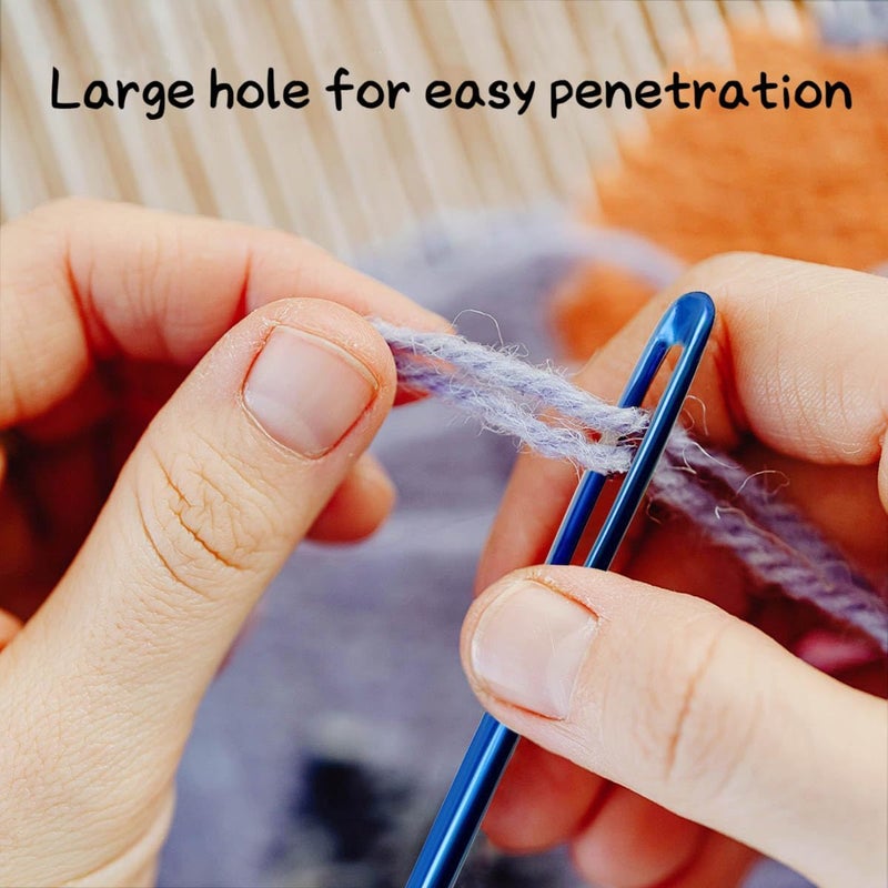 SKINPLUS 3Pcs Large Eye Needle Threader,Yarn Darning Tapestry Needle,Knitting Needles Set for Crochet Darning Beading Quilting Weaving Crafts - Image 3
