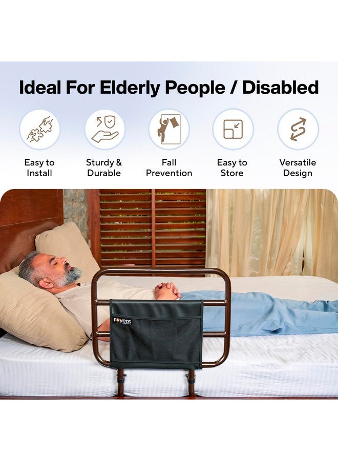 FOVERA Bed Safety Rail for Adults, Elderly, Seniors & Surgery Patients - Assist Bar with Storage Pocket for Fall Prevention, Fits Any Bed & Eases Getting in & Out of Bed (Made in India) - Image 2