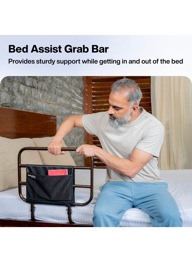 FOVERA Bed Safety Rail for Adults, Elderly, Seniors & Surgery Patients - Assist Bar with Storage Pocket for Fall Prevention, Fits Any Bed & Eases Getting in & Out of Bed (Made in India) - Image 4