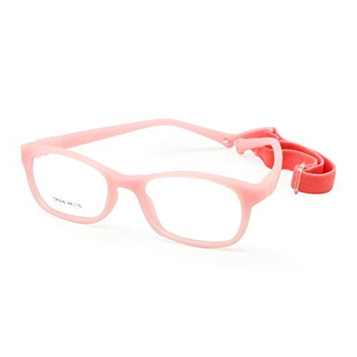 EnzoDate Flexible Kids Eyeglasses Frame Size 44/16 TR90 Children Glasses, No Screw, Unbreakable Safe Light Boys Girls Optical Glasses, Black, 44-16-115mm - Image 1