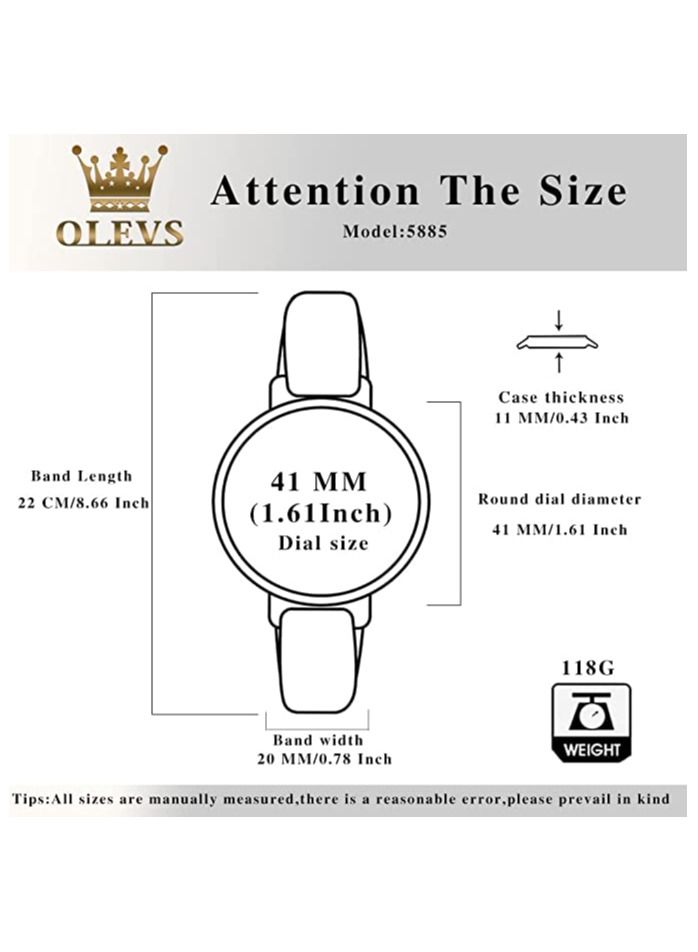 OLEVS Mens Stainless Steel Business Watches with Date Quartz Analog Waterproof Luminous Multifunction Wristwatch For Men - Image 5