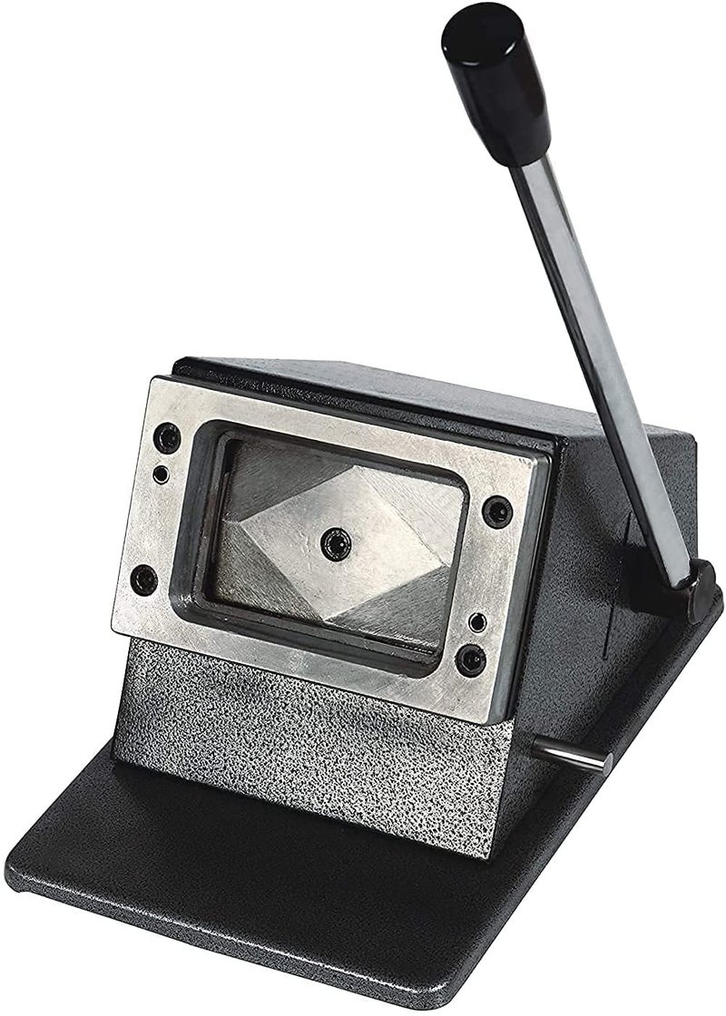 Dotpot Heavy Duty PVC ID Card Die Cutter Full Metal Body Round Corner (Brown) - Image 2