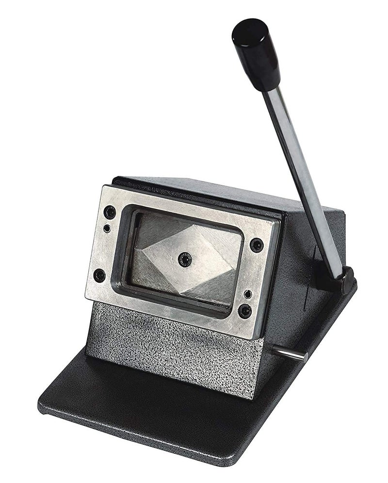 Dotpot Heavy Duty PVC ID Card Die Cutter Full Metal Body Round Corner (Brown) - Image 1