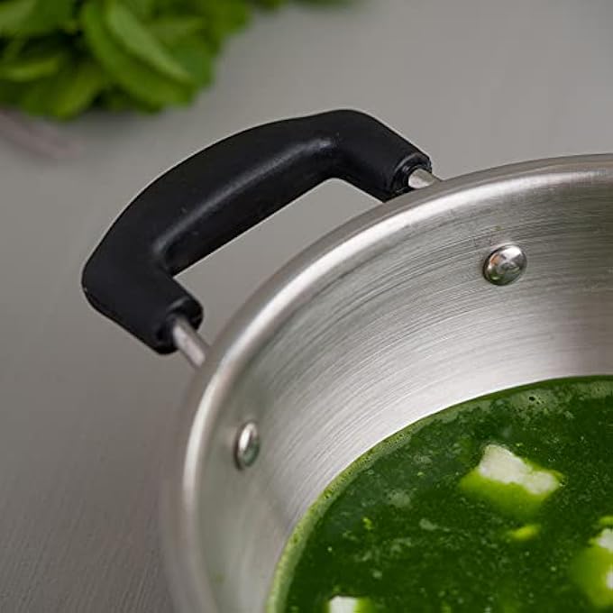 Insiya Platinum Cookware Triply Stainless Steel Kadai 24Cm 25 Liters Silver - Image 5