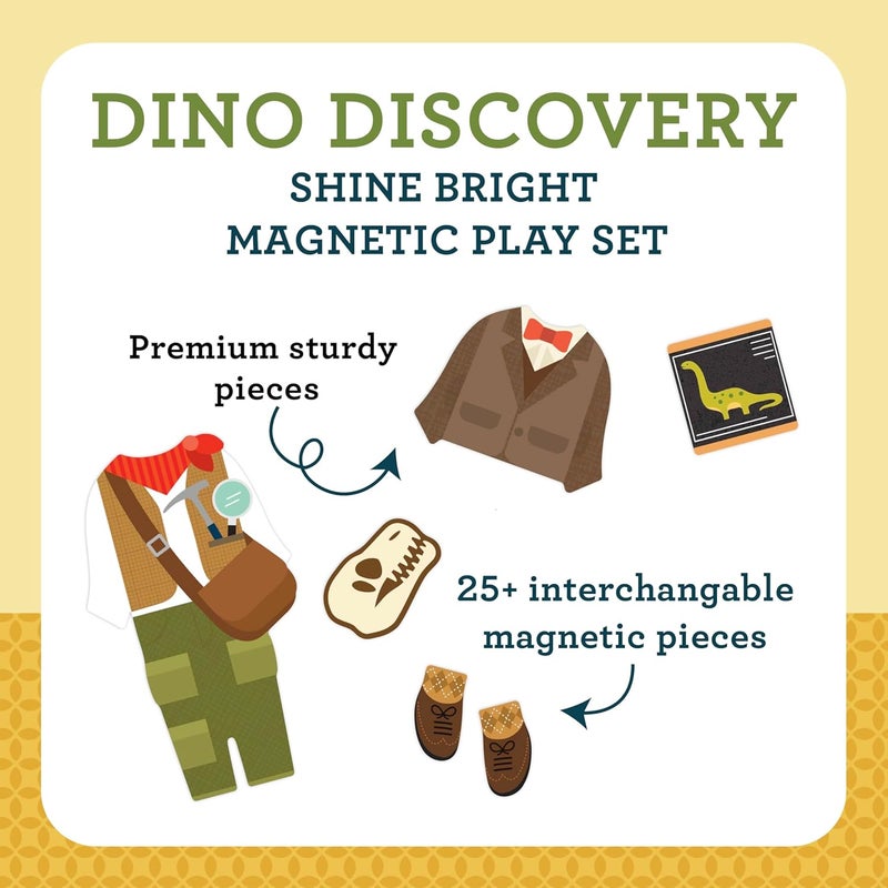 Petit Collage Shine Bright Dino Discovery Magnetic Dress Up - Image 3