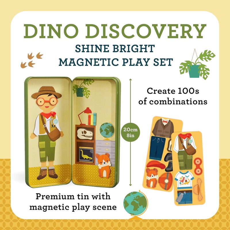 Petit Collage Shine Bright Dino Discovery Magnetic Dress Up - Image 2