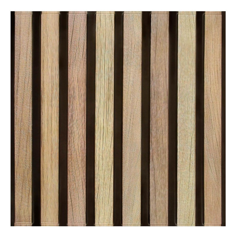 Commomy 3D Faux Wood Slat Wallpaper Peel and Stick 118x118 10 Pcs Ultralight PVC Stick on Wood Tiles for Kitchen BacksplashBathroomInterior Wall Decor - Image 2