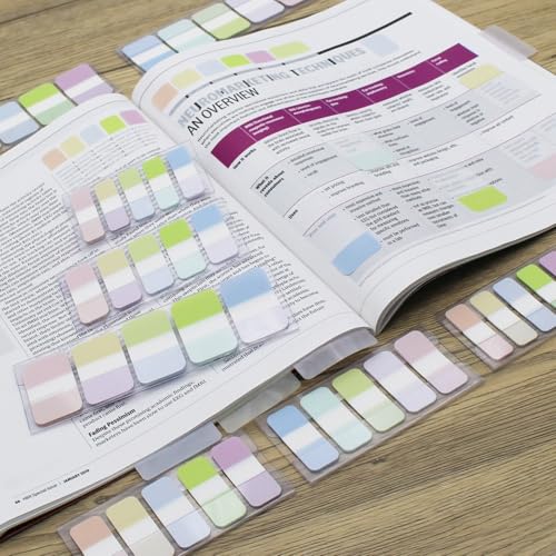 Andoca Tabs Flags Assorted Colors, 0.98 x 1.71 Inch Sticky Tabs, Easy to Post, 4 On-The-Go Dispensers/Pack, 400 Pages Total - Image 4