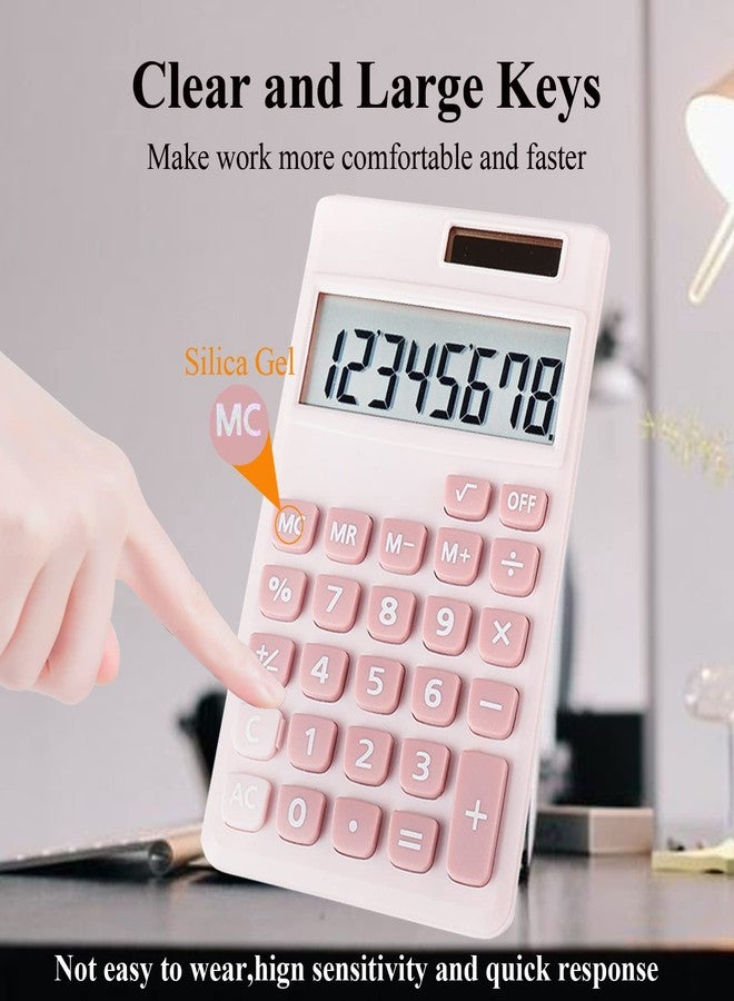 Seaciyan Basic Calculator, Desktop Cute Pocket Size Mini Calculators for School, Office, Home (Pink) - Image 3