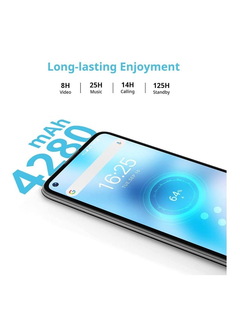 Blackview A90 Android 11 Smartphone, Helio P60 Octa-core, 4GB RAM, 6.39 Inch In-Cell Display, 12MP+8MP AI Rear Camera, 4280mAh Battery, NFC, 4G LTE Dual SIM Mobile phone-OCEAN BLUE