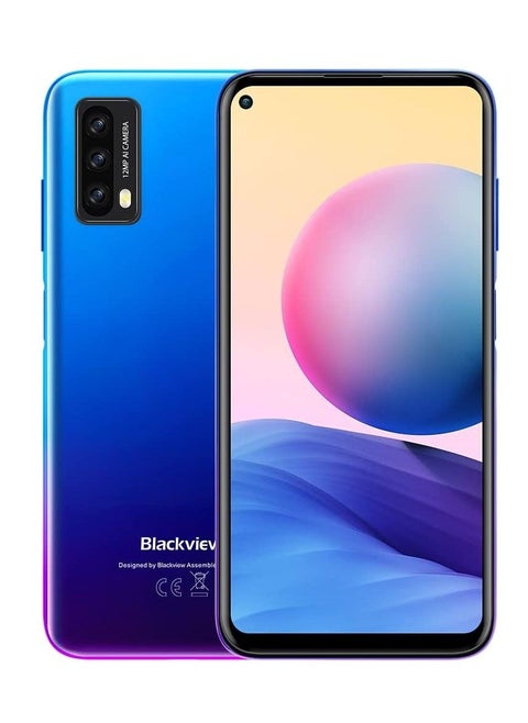 Blackview A90 Android 11 Smartphone, Helio P60 Octa-core, 4GB RAM, 6.39 Inch In-Cell Display, 12MP+8MP AI Rear Camera, 4280mAh Battery, NFC, 4G LTE Dual SIM Mobile phone-OCEAN BLUE
