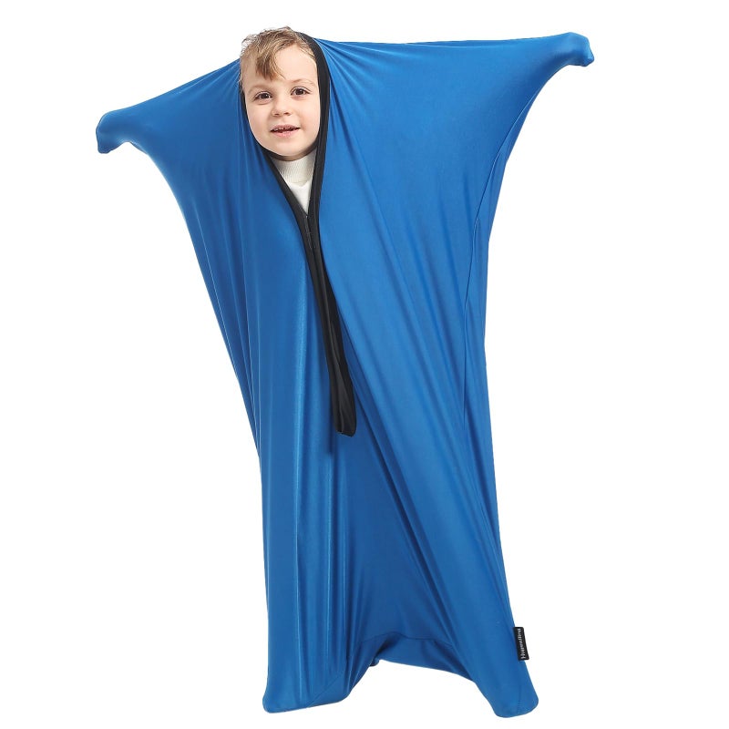 Hugsmiling Sensory Sock for Adults, Large 29 * 59 inch, Good for Height: 58~68 inch, Soft Fabric with Strong Stitching and Snap Closures (Classic Blue) - Image 1