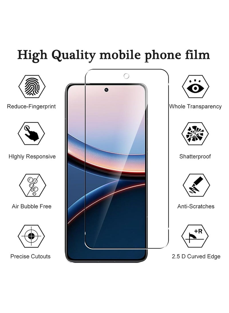 general Xiaomi POCO F7 Ultra Protective Case with 3 Tempered Glass Screen Protectors, Ultra-Thin Soft TPU Corner Bumper Airbag Drop Protection Shockproof and Scratch-Resistant Crystal Phone Case - Image 5