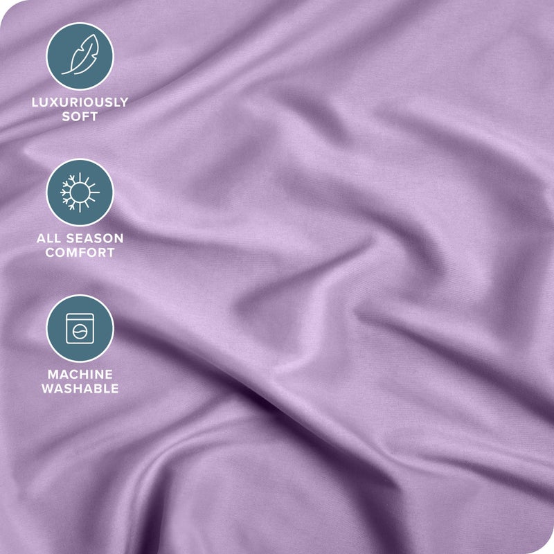Bare Home Bare Home Fitted Bottom Sheet Queen Size - Premium 1800 Microfiber - Ultra-Soft Hotel Luxury - Deep Pocket - Durable and Long Lasting - Queen Fitted Sheet (Queen  Lavender)  - Image 2