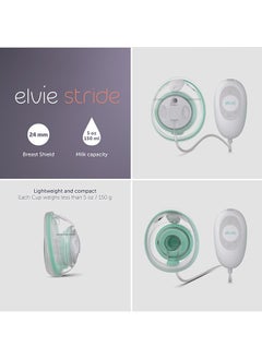 elvie Hands-Free Wearable Stride Single Wearable Electric Breast Pump With 2-Modes 150 ML - Hospital-Grade  - Image 3