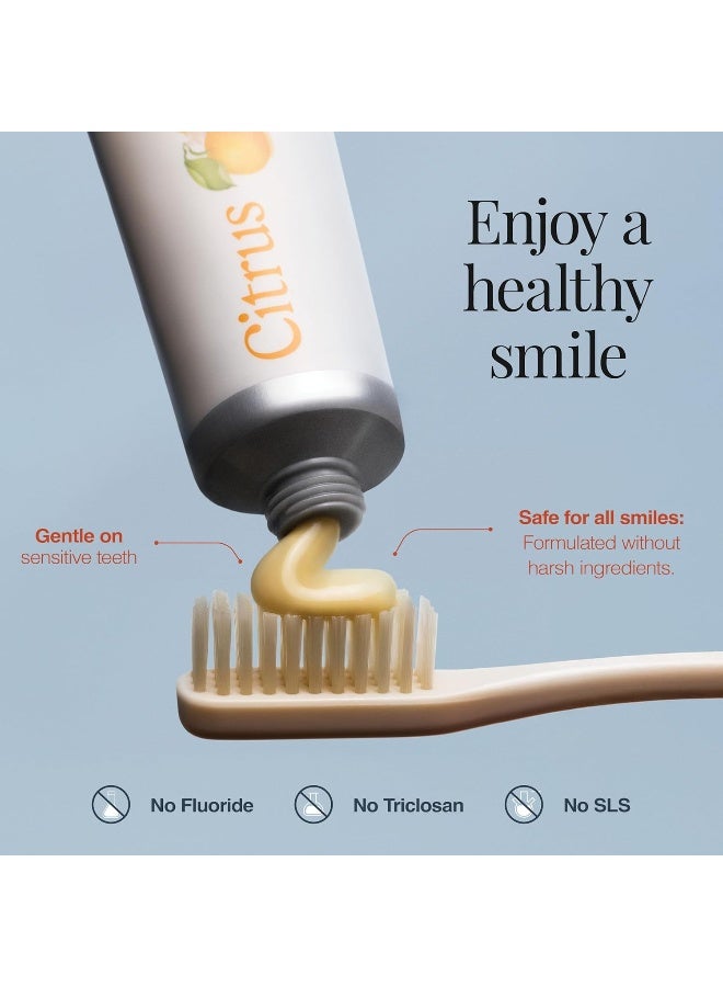 Revitin Toothpaste FluorideFree Prebiotic Citrus Tooth Gel No SLS Gluten Free Dye Free GMO Free No Sweeteners NonToxic Kid Approved Pack of 5 - Image 3