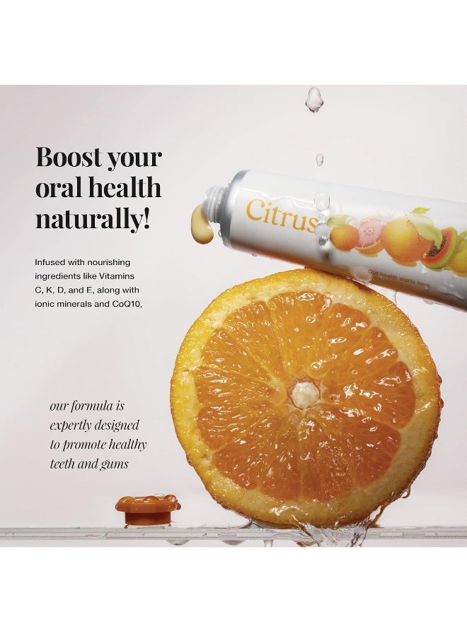 Revitin Toothpaste FluorideFree Prebiotic Citrus Tooth Gel No SLS Gluten Free Dye Free GMO Free No Sweeteners NonToxic Kid Approved Pack of 5 - Image 4