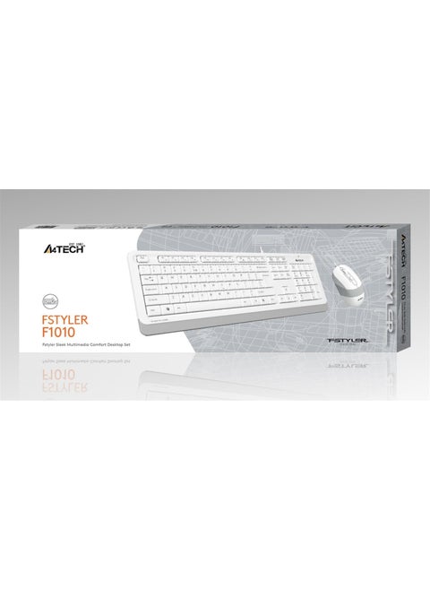 A4 Tech F1010 Q USB White Fn-Mm Klv+Optical Mouse