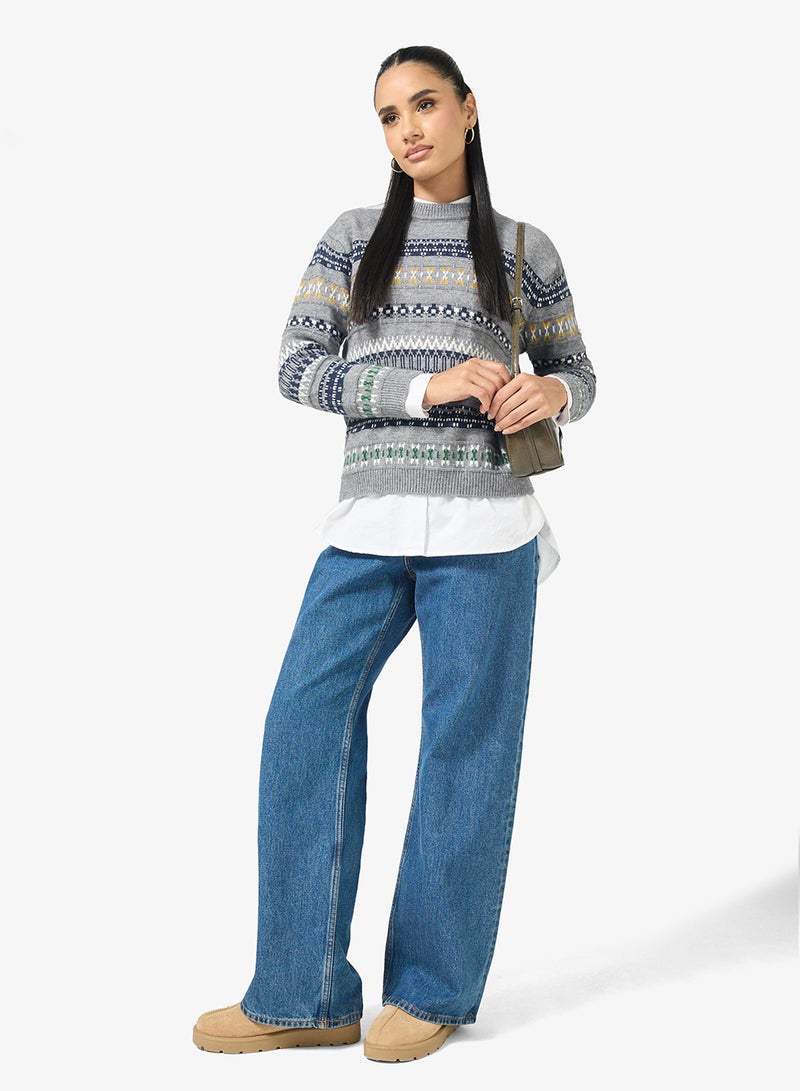 Ginger Knitted Fairisle Sweater - Image 4