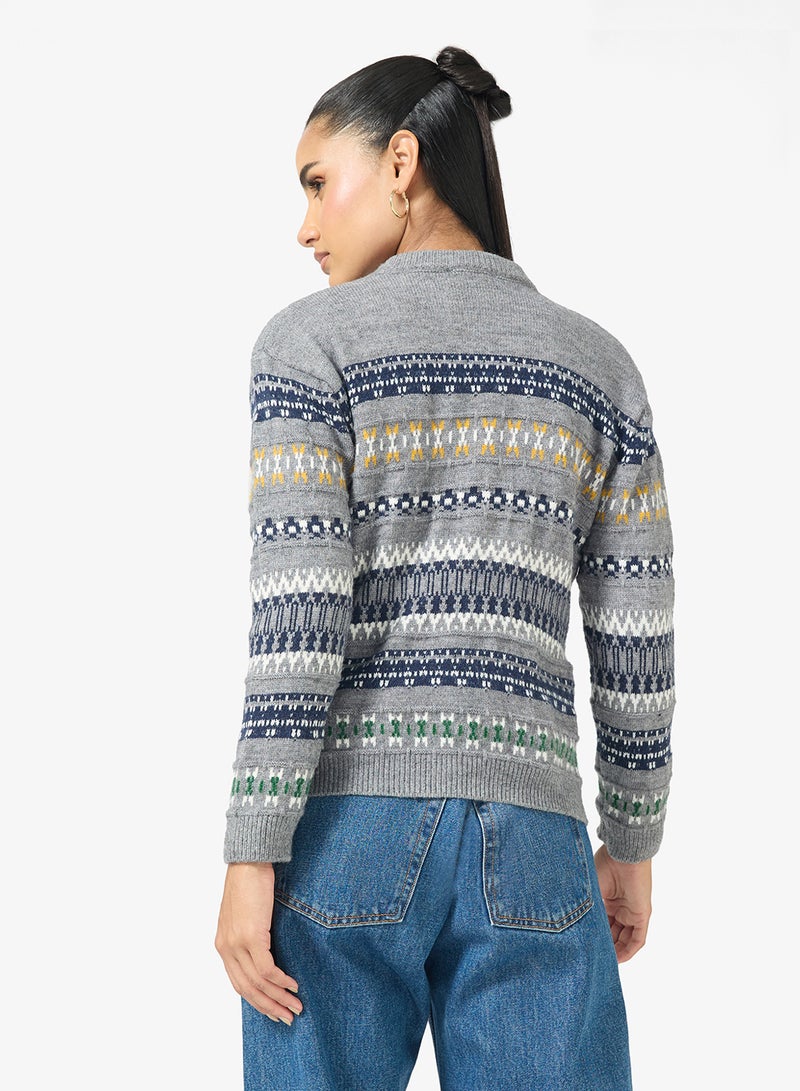 Ginger Knitted Fairisle Sweater - Image 2