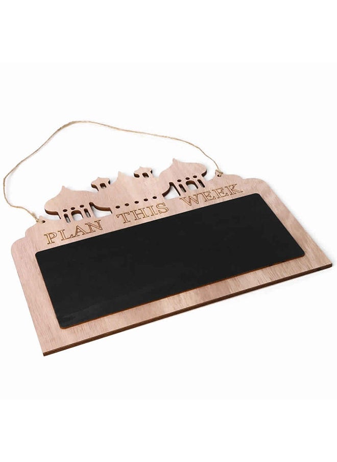 NIBEMINENT Plan This Week Home Decorative Board Brown/Black 30.2 x 24.2centimeter 