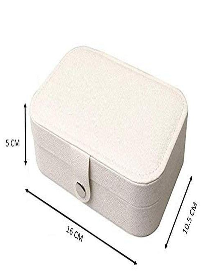 DIYASHI® Multipurpose Storage Box for Girls & Women, Portable Faux Leather Jewellery Organiser, Mini Travel Jewellery Box, Earring Plate Holder, multicolour-Pack of 1 - Image 2