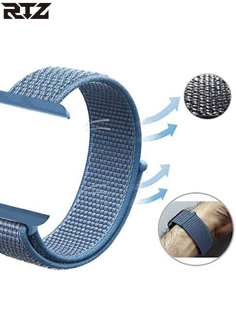 RTZ - Replacement Nylon Straps For Apple Watch 42/44/45/49 mm Blue - Image 1