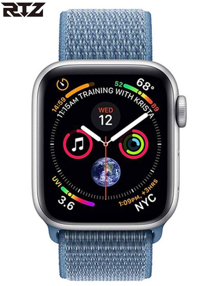 RTZ - Replacement Nylon Straps For Apple Watch 42/44/45/49 mm Blue - Image 1