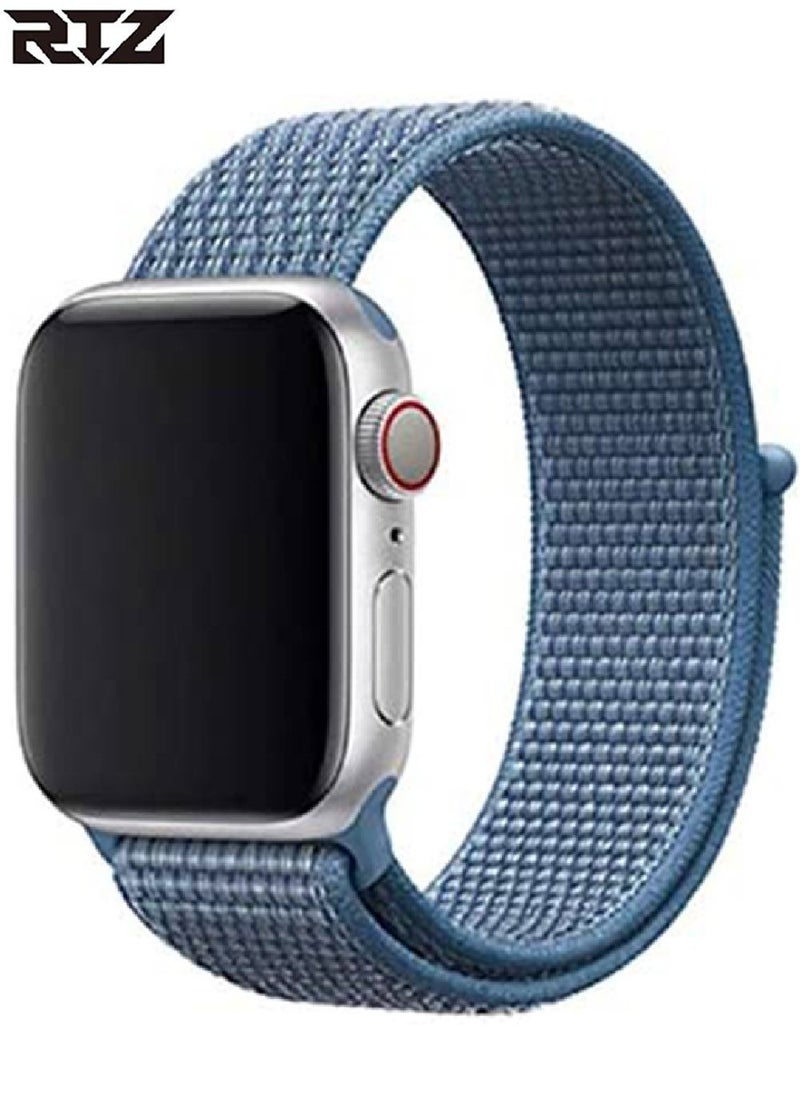 RTZ - Replacement Nylon Straps For Apple Watch 42/44/45/49 mm Blue - Image 1