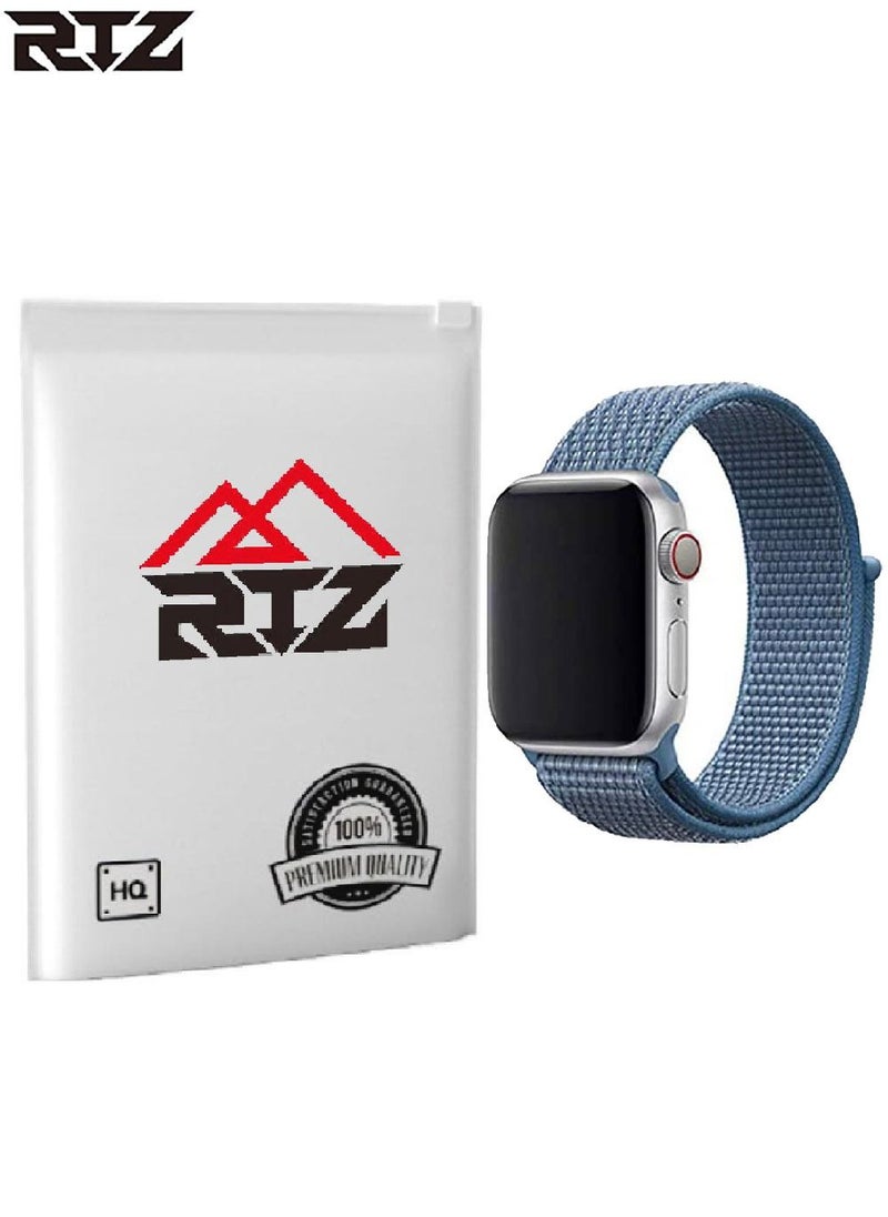 RTZ - Replacement Nylon Straps For Apple Watch 42/44/45/49 mm Blue - Image 1