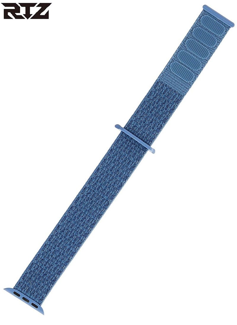 RTZ - Replacement Nylon Straps For Apple Watch 42/44/45/49 mm Blue - Image 1