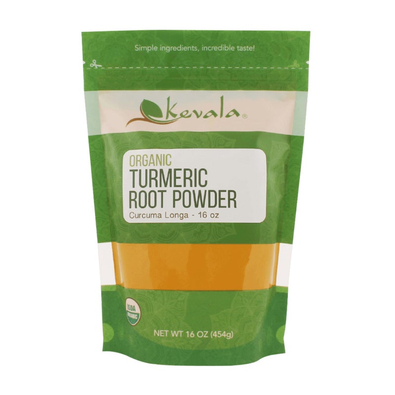 Kevala Organic Turmeric Root Powder - Gluten Free Curcumin, Vegan Supplement for Cooking, Kitchen Spice, Non Gmo, Kosher Product, 1 lb, 16 oz - Image 1