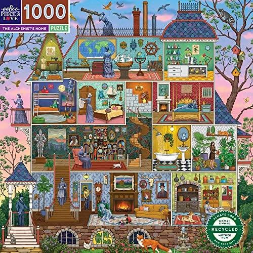 eeBoo Piece and Love The Alchemist's Home 1000 Piece Square Adult Jigsaw Puzzle/Ages 14+ (PZTAST) - Image 5