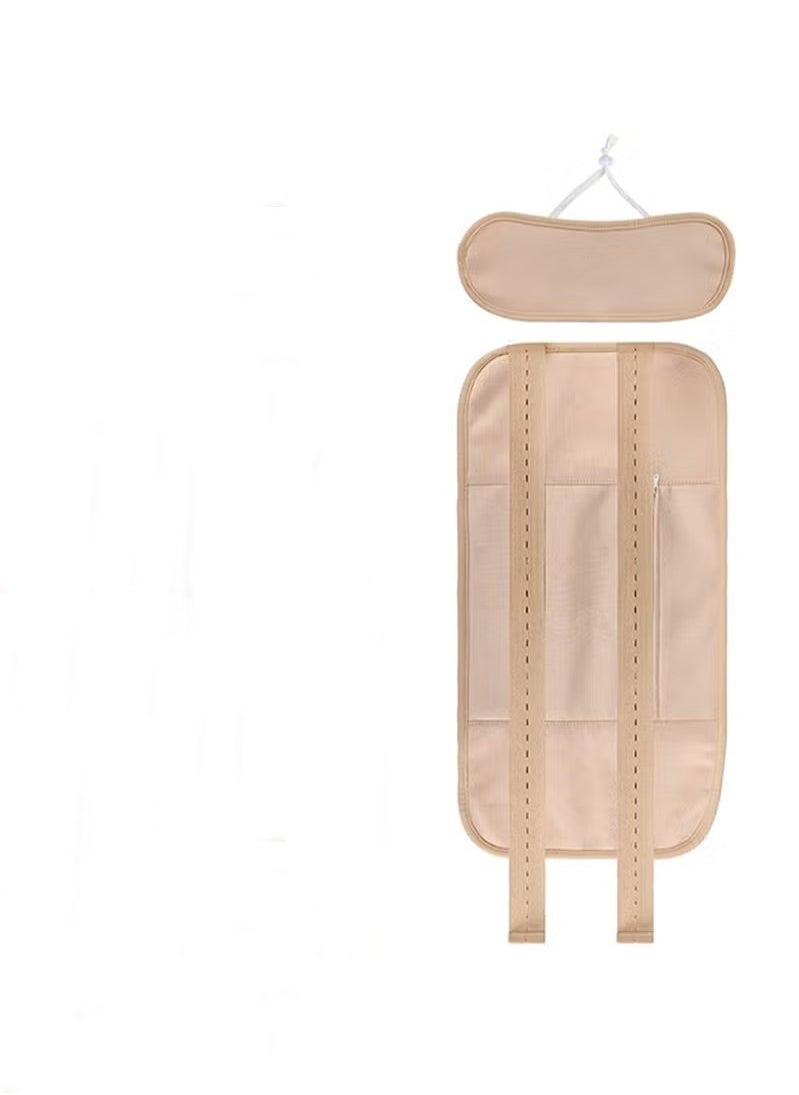 Generic 2 Castor Oil Wraps, Reusable Organic Castor Oil Wrap Set for Liver Detox, Insomnia, Constipation and Inflammation, Adjustable Elastic Band Bamboo Cotton Machine Washable Spill Resistant (Khaki)  - Image 1