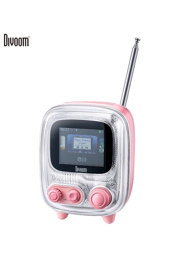 ديفوم Divoom T-tiivoom-2 Wireless Bluetooth Speaker Pixel Alarm Clock DIY Display Board, Pink - Image 1