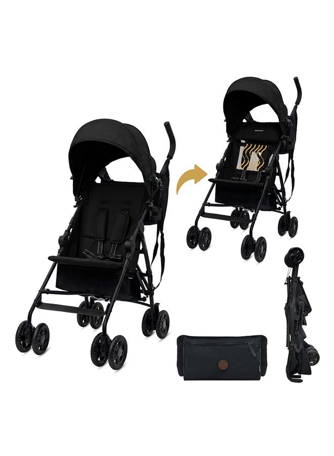 نيوبريز عربة أطفال نيوبيز كليما خفيفة الوزن وصغيرة الحجم قابلة للطي والحمل بسهولة للمشي والسفر، مظلة مقاومة للماء بعامل حماية  +، مناسبة من  أشهر إلى  سنوات، تتحمل حتى  كجم، ضمان  سنوات، حامل أكواب، منظم صغير، حزام حمل - Image 1