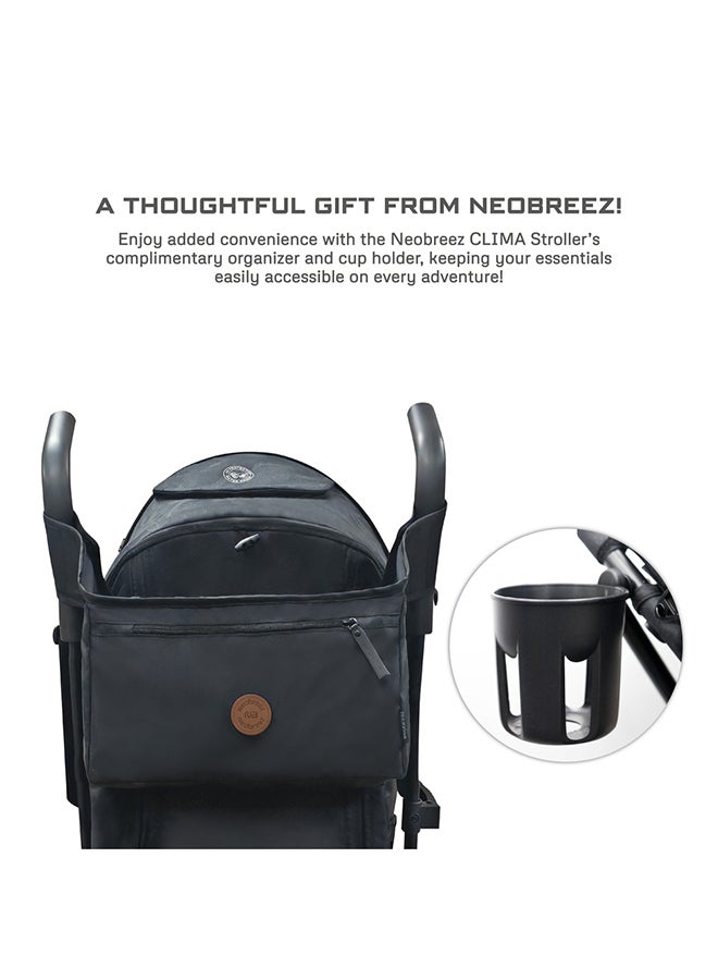 نيوبريز عربة أطفال نيوبيز كليما خفيفة الوزن وصغيرة الحجم قابلة للطي والحمل بسهولة للمشي والسفر، مظلة مقاومة للماء بعامل حماية  +، مناسبة من  أشهر إلى  سنوات، تتحمل حتى  كجم، ضمان  سنوات، حامل أكواب، منظم صغير، حزام حمل - Image 5