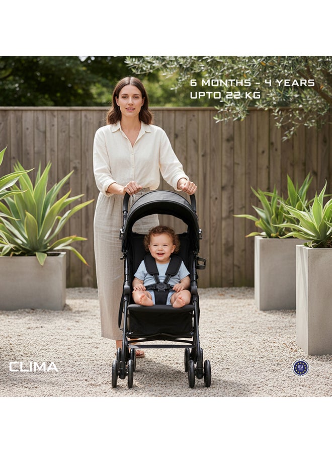 نيوبريز عربة أطفال نيوبيز كليما خفيفة الوزن وصغيرة الحجم قابلة للطي والحمل بسهولة للمشي والسفر، مظلة مقاومة للماء بعامل حماية  +، مناسبة من  أشهر إلى  سنوات، تتحمل حتى  كجم، ضمان  سنوات، حامل أكواب، منظم صغير، حزام حمل - Image 4