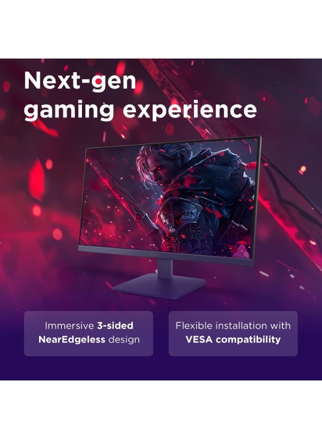 Lenovo LOQ 27-10 Gaming Monitor 27-Inch Full HD 1920x1080, IPS Panel Technology, 200Hz Refresh Rate, 0.5ms Response Time, AMD FreeSync Premium Technology & Adaptive Sync Support, HDR10 Compliance, gaming console support - Lunar Grey black - Image 2