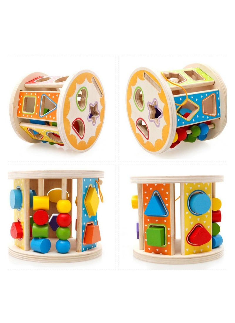 Wooden Shape Sorting Cube Toys, Shape Matching Puzzle Box, Shape Recognition, Spatial Recognition, Educational Toys, Starting Skills, Intelligence Development, Learning Matching Game for Toddlers