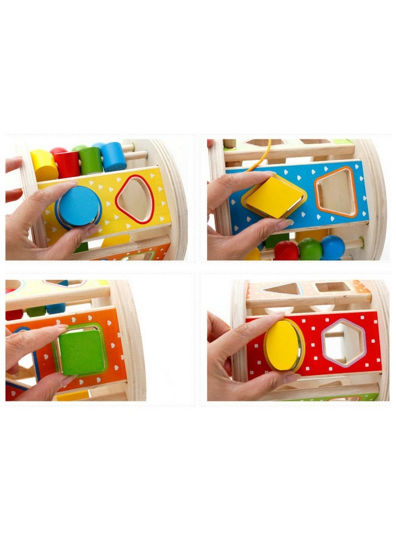 Wooden Shape Sorting Cube Toys, Shape Matching Puzzle Box, Shape Recognition, Spatial Recognition, Educational Toys, Starting Skills, Intelligence Development, Learning Matching Game for Toddlers