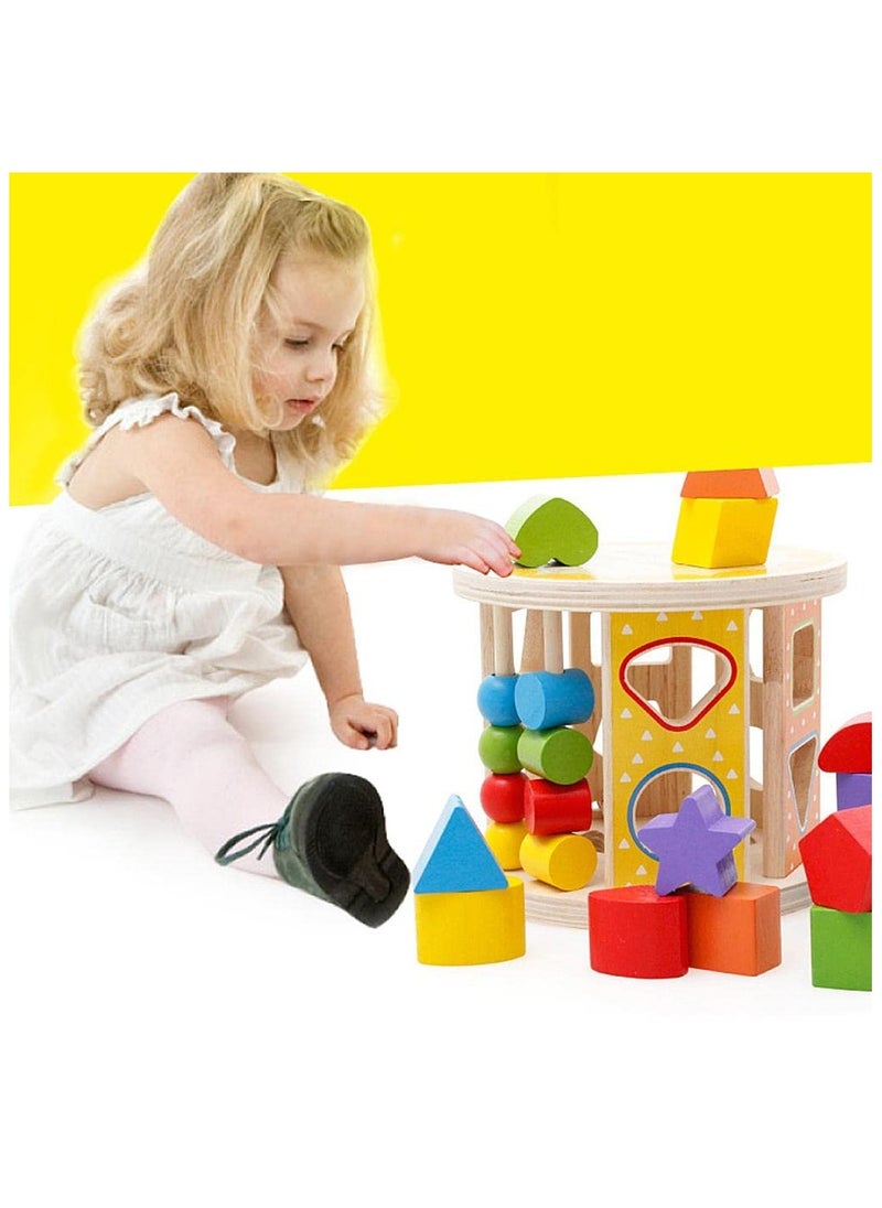 Wooden Shape Sorting Cube Toys, Shape Matching Puzzle Box, Shape Recognition, Spatial Recognition, Educational Toys, Starting Skills, Intelligence Development, Learning Matching Game for Toddlers