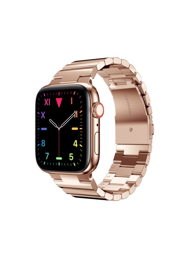 Stainless Steel Flat Link Replacement Band for Apple Watch 45/44/42mm Series 7/6/SE/5/4/3