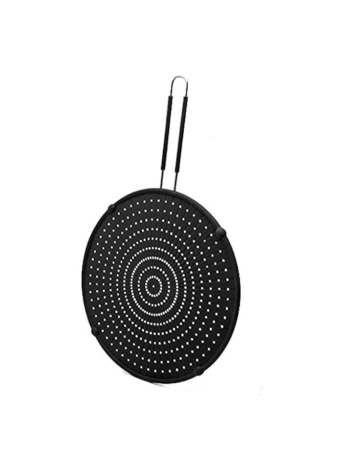 erorex Silicone Stainless steel grease filter, Splatter Screen for Frying Pan, Multi-Use Splatter Shield, Cooling Mat, Drain Board and Strainer, Pan Cover - Image 1