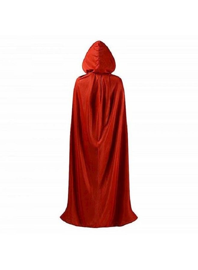 Red Hooded Cloak Cape Costume - Image 2